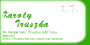 karoly truszka business card